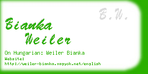 bianka weiler business card